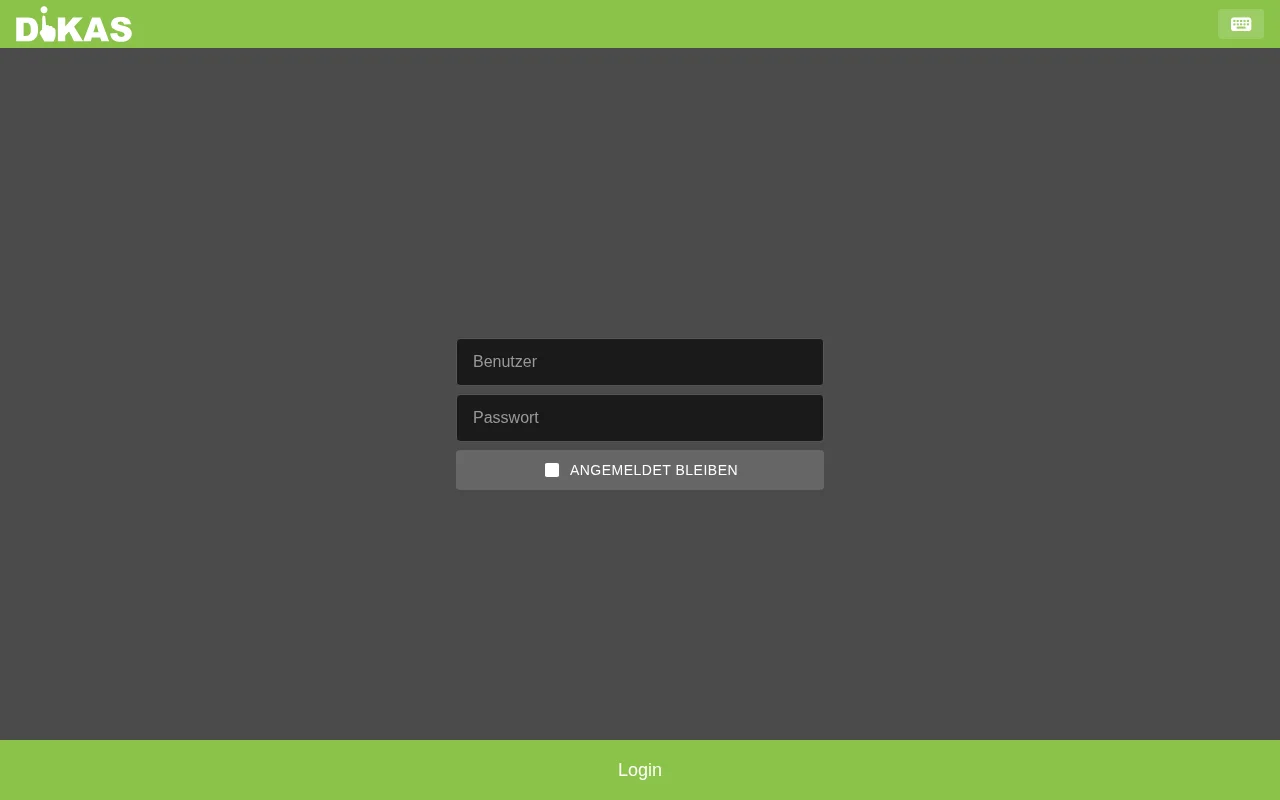 Login-Bildschirm