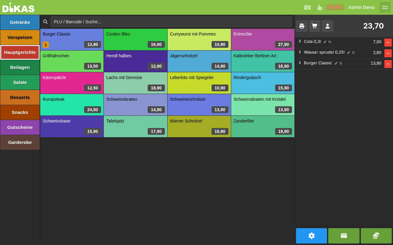 Bon mit Speise