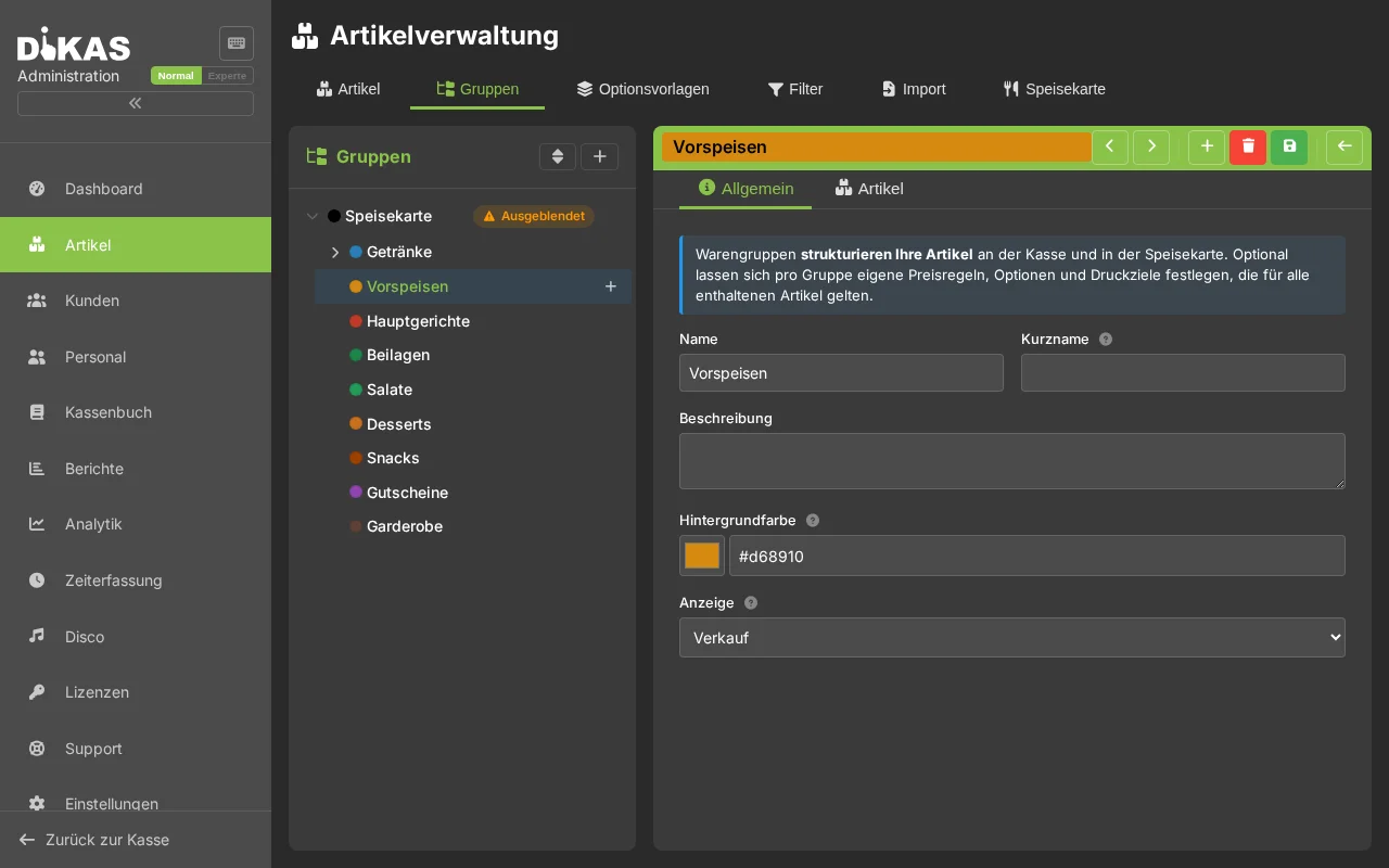 Artikelgruppen